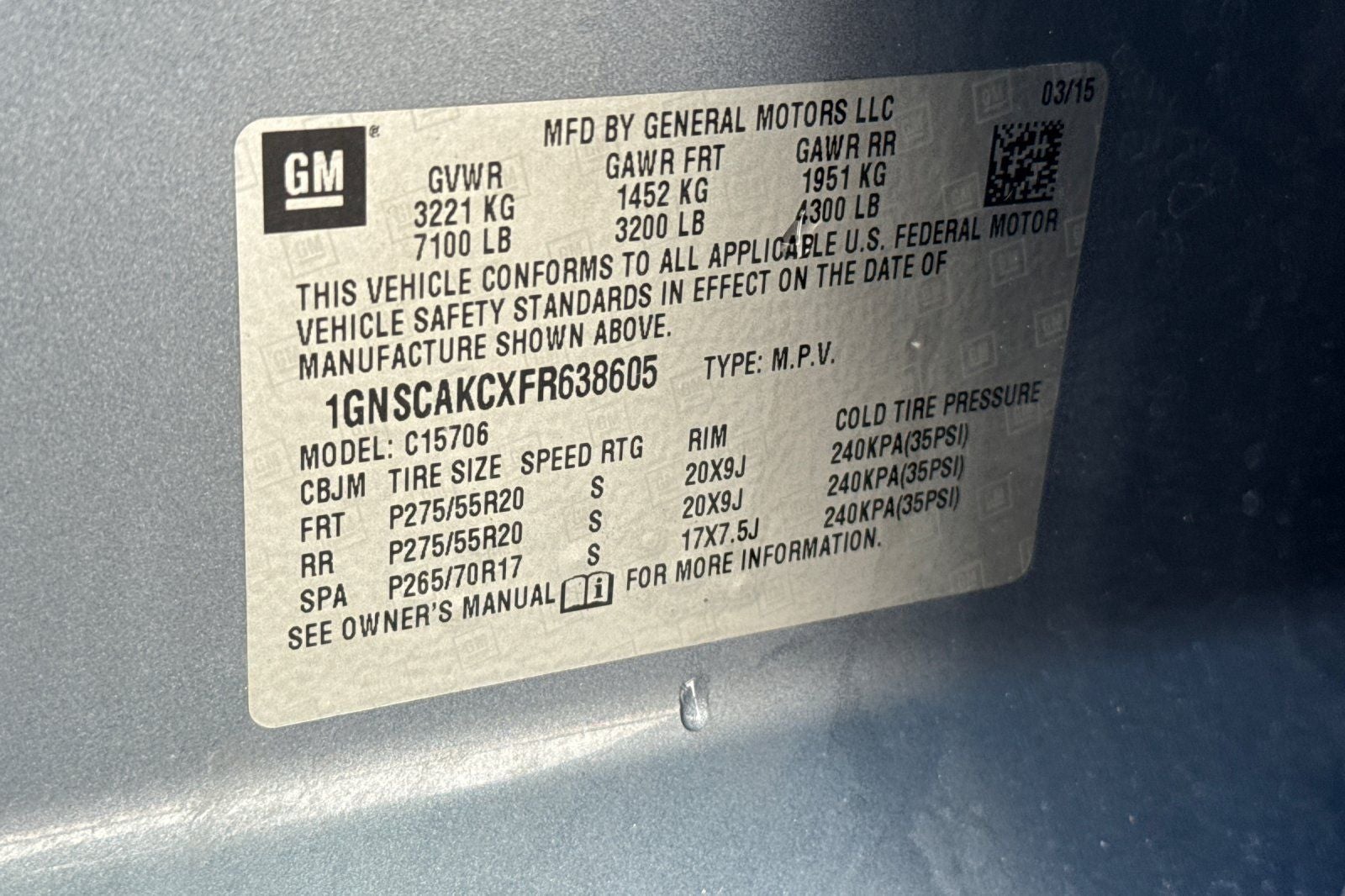 2015 Chevrolet Tahoe LS