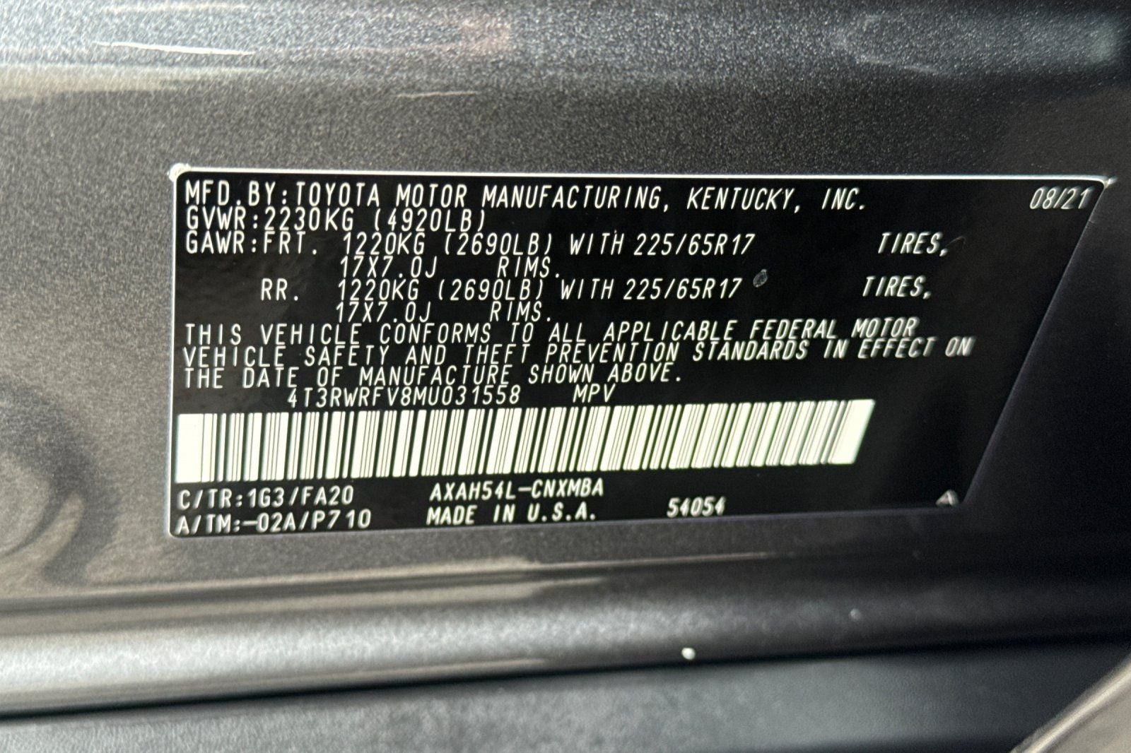 2021 Toyota RAV4 Hybrid XLE