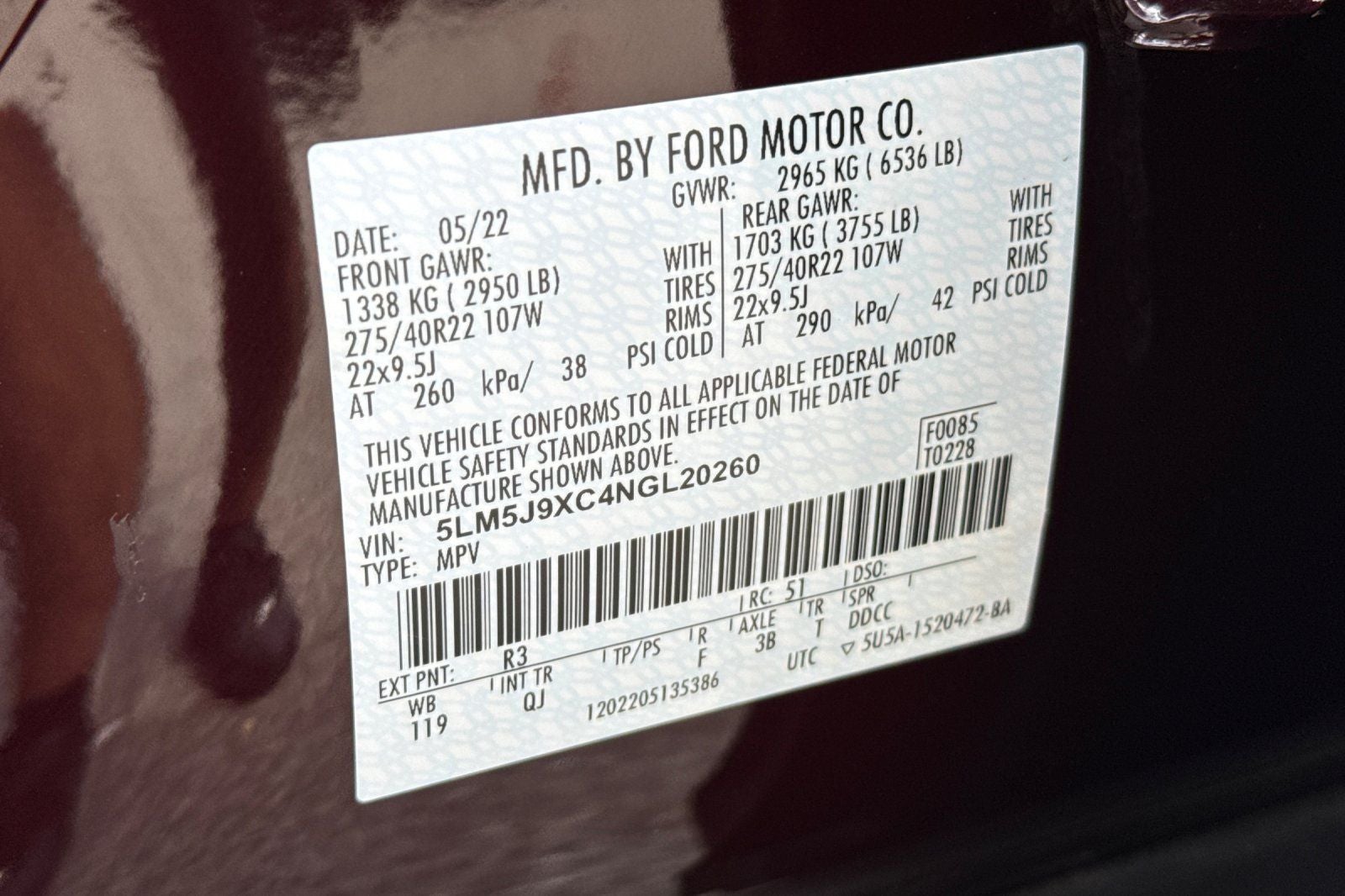 2022 Lincoln Aviator Black Label Premium Equipment Group 800A