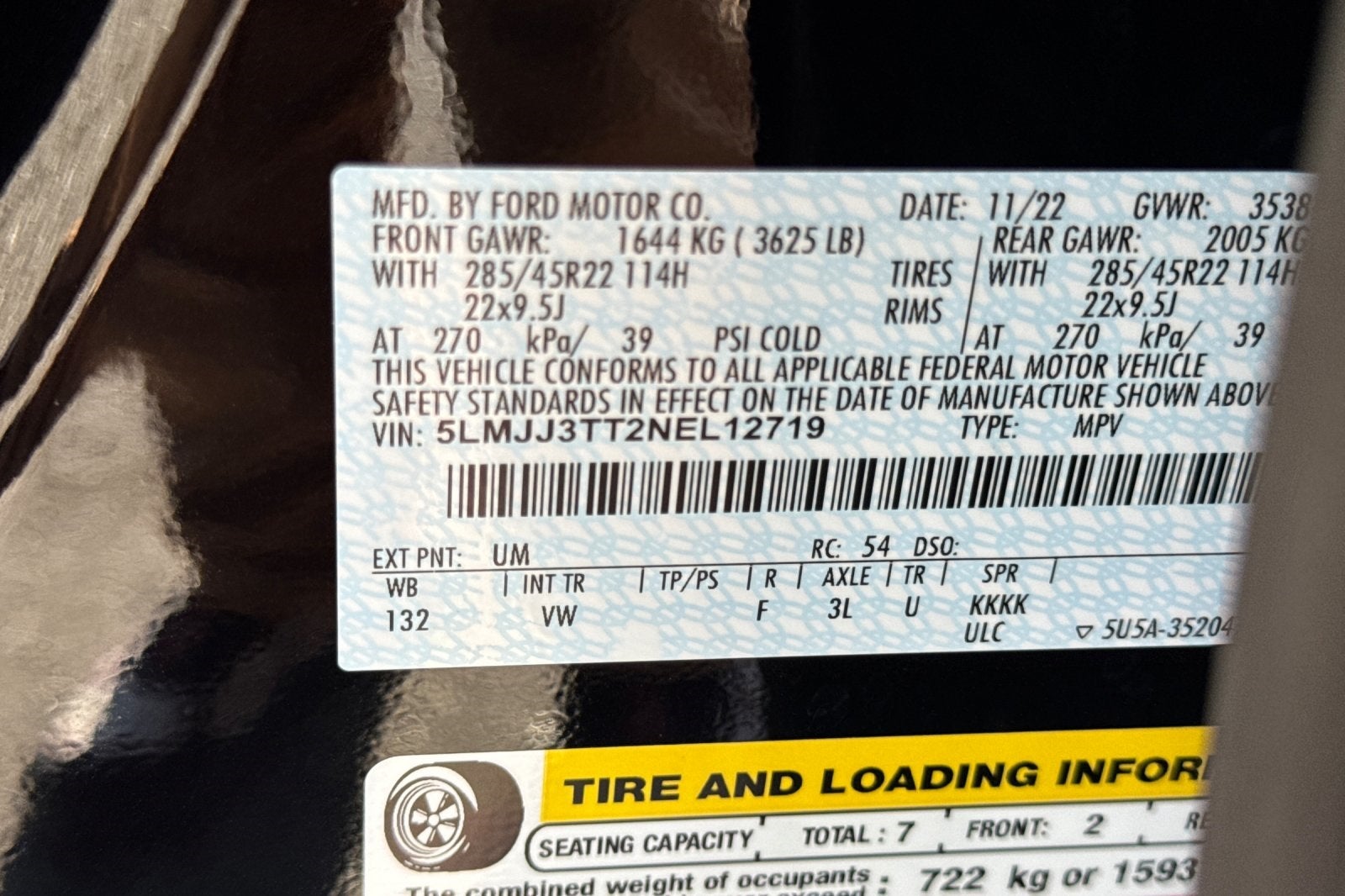 2022 Lincoln Navigator L L Black Label Equipment Group 800A Black Label