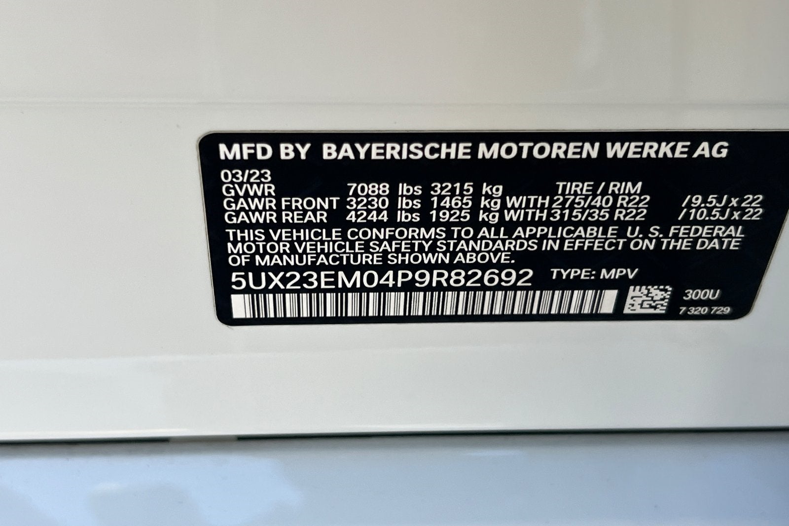 2023 BMW X7 xDrive40i M Sport Package