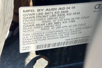 2019 Audi Q8 3.0T Prestige quattro