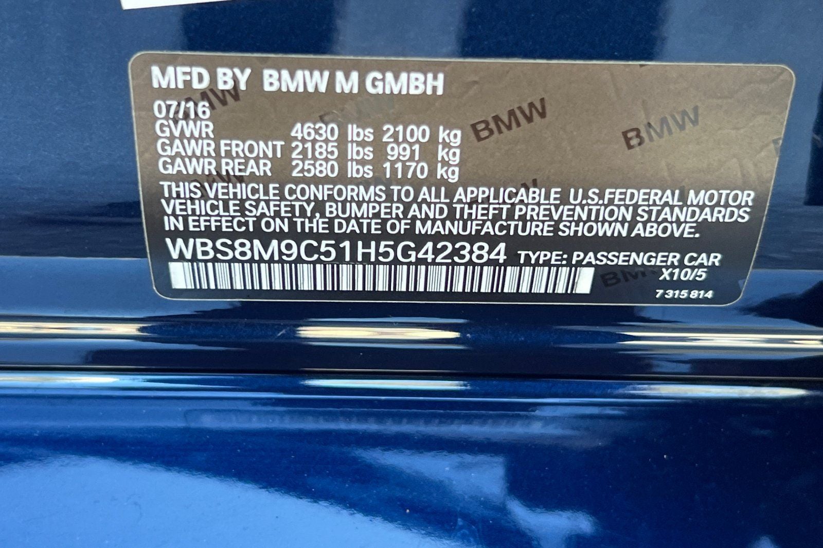 2017 BMW M3 Base Competition Package