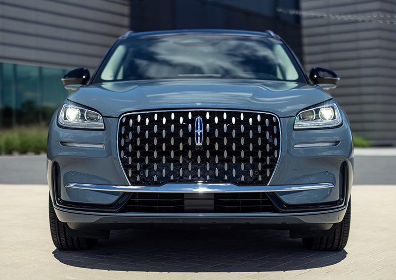 A 2023 Lincoln Corsair® Grand Touring model is shown in the Whisper Blue exterior color. | Stevens Creek Lincoln in San Jose CA