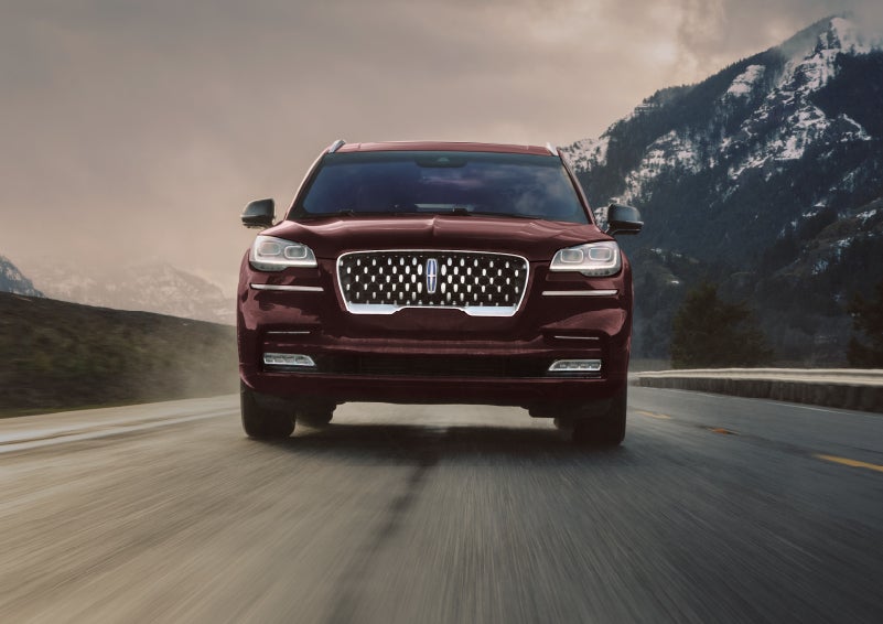 A 2024 Lincoln Aviator® SUV is shown in the Diamond Red exterior color. | Stevens Creek Lincoln in San Jose CA