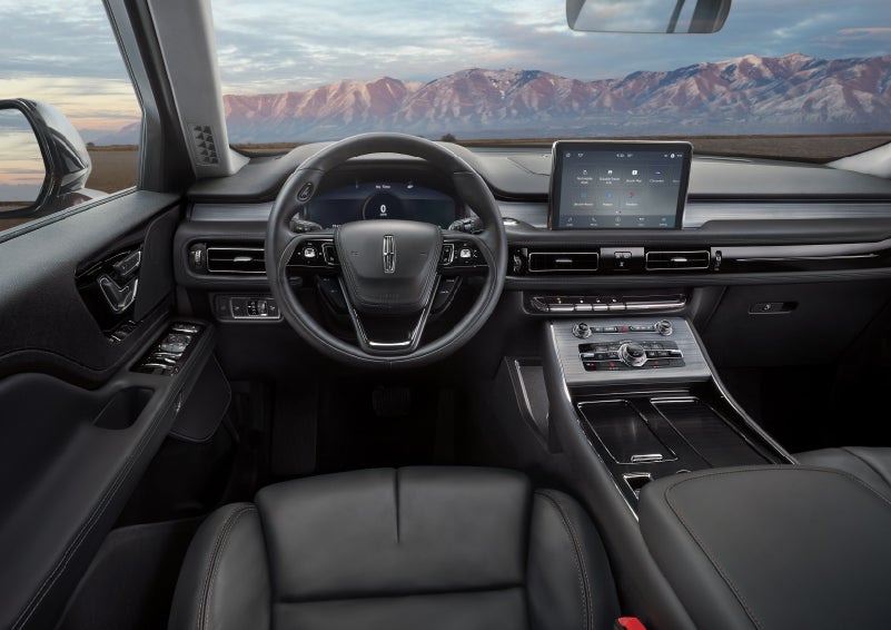 The interior of a Lincoln Aviator® SUV is shown | Stevens Creek Lincoln in San Jose CA