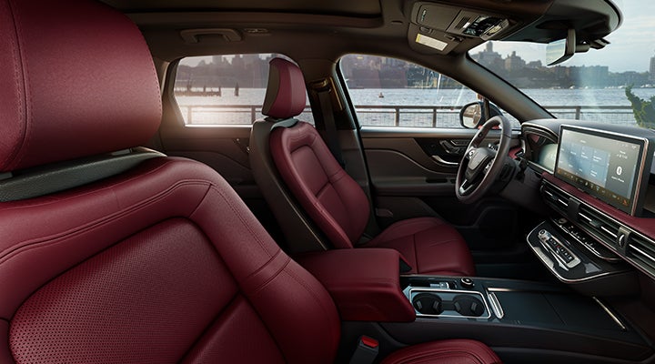 The available Perfect Position front seats in the 2024 Lincoln Corsair® SUV are shown. | Stevens Creek Lincoln in San Jose CA