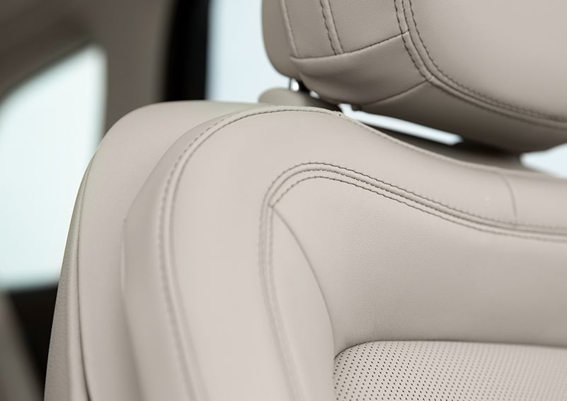 Fine craftsmanship is shown through a detailed image of front-seat stitching. | Stevens Creek Lincoln in San Jose CA