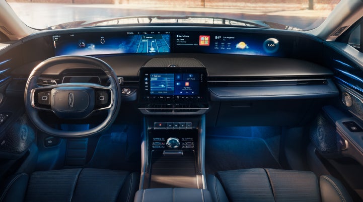 A large panoramic display is shown on the dashboard of a 2025 Lincoln Nautilus® SUV | Stevens Creek Lincoln in San Jose CA