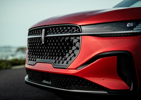 The sleek grille of a 2025 Lincoln Nautilus® SUV with the available Jet Appearance Package makes a bold statement. | Stevens Creek Lincoln in San Jose CA