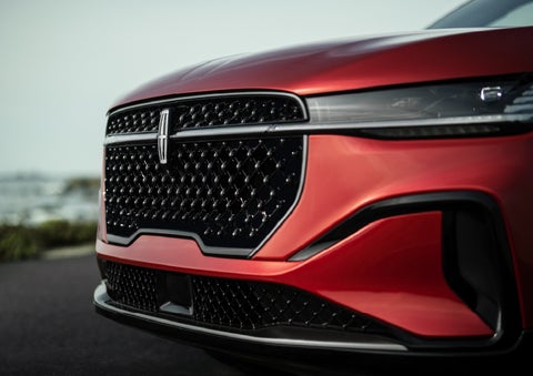 The sleek grille of a 2026 Lincoln Nautilus® SUV with the available Jet Appearance Package makes a bold statement. | Stevens Creek Lincoln in San Jose CA