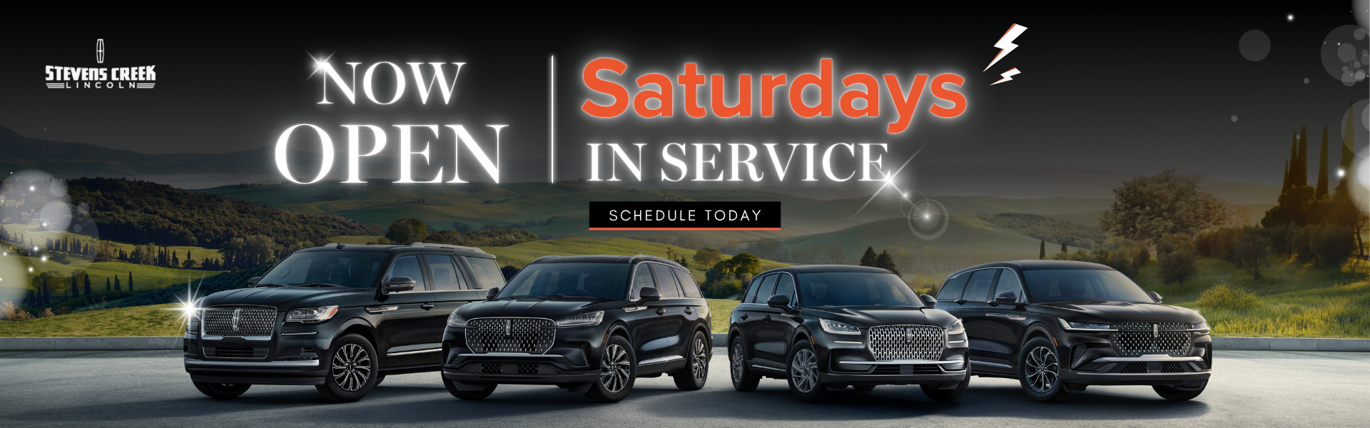 We are open on Saturdays for Service