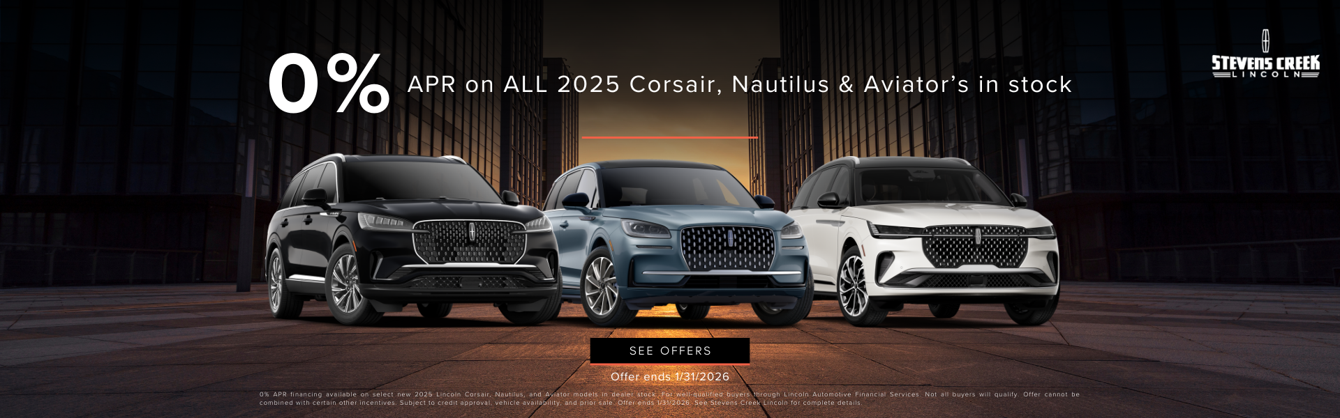 0% APR on 2025 Corsair, Nautilus, Aviator